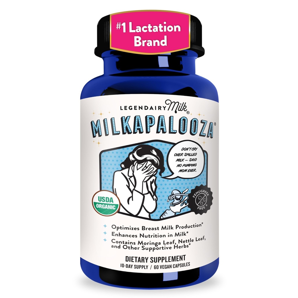 Legendairy Milkapalooza Zīdīšanas Papildinājums Zīdīšanas Moms, Palielināt Krūts Piena Piedāvājums ar Organic Moringa, Fenhel, Nattle, & Shatavari, Vegan Postpartum Essentials Grieķu-Free 60ct
