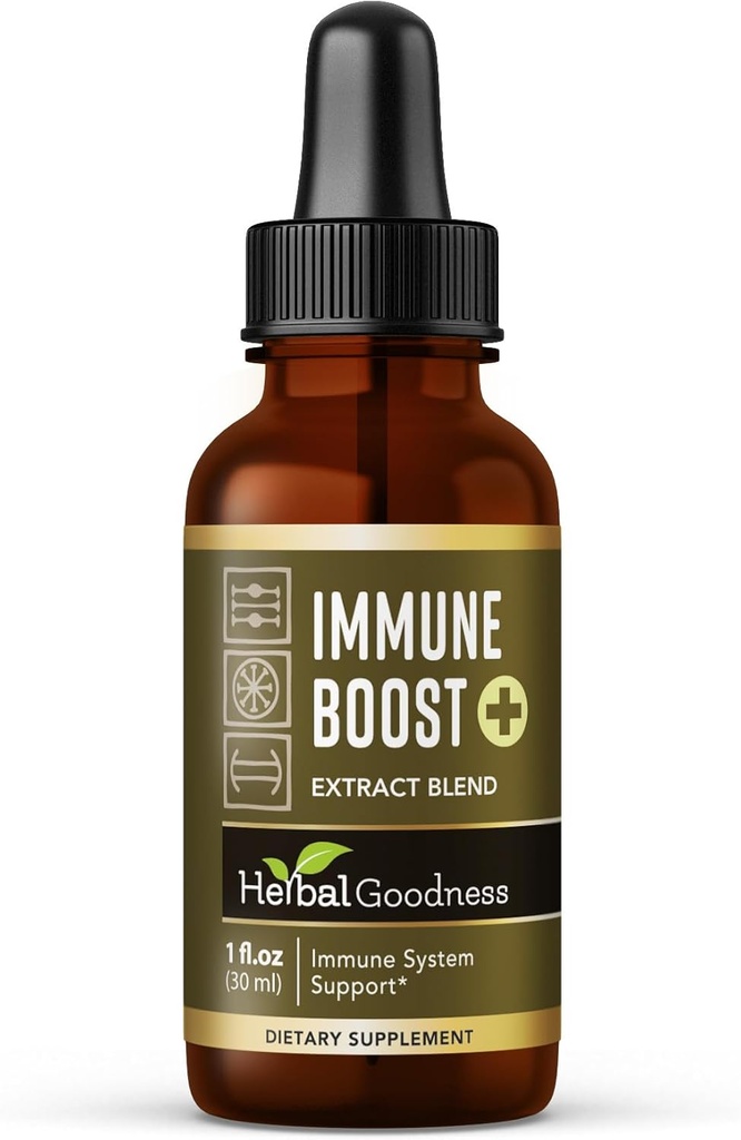 Augu labsajūta Imūnsupport Liquid 1oz – Dabīgs augu papildinājums imūnās un zarnu veselībai, šķidri vitamīni pieaugušajiem un bērniem, ar Echinacea, Astragalus, un Graviola – 1 pudele
