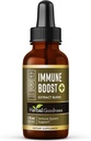 Augu labsajūta Imūnsupport Liquid 1oz – Dabīgs augu papildinājums imūnās un zarnu veselībai, šķidri vitamīni pieaugušajiem un bērniem, ar Echinacea, Astragalus, un Graviola – 1 pudele