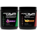 Pre JYM vīnogu konfektes pirms treniņa pulveris un post JYM aktīvā matrice pēc treniņa papildinājumi Bundle, 30 Kalpo katru