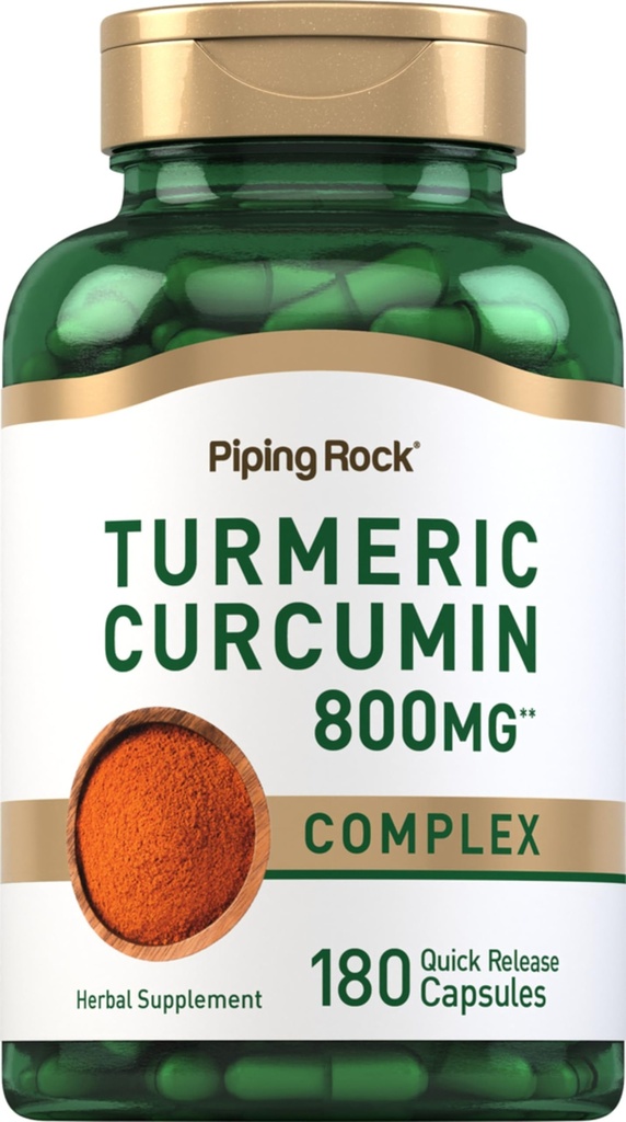 Piping Rock Turmeric Kurkumīns Papildinājums 800mg 