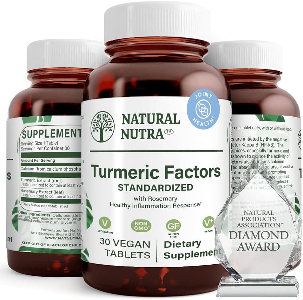 Dabas Nutra Turmeric Kurkumīns ar 95% Kurkuminoīdi ekstrakts Papildinājums ar rozmarīnu smadzeņu veselībai, uzlabo atmiņu un uzlabo koncentrāciju, uzlabot gremošanas 350 mg, 30 Vegan tabletes