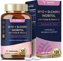 Totaria Inozitol Papildinājums sievietēm ar vitamīnu D3, Folāts, 40:1 Attiecība Myo-Inozitol 3000mg & D-Chiro Inozitol 75mg Complex, Vitamīnu B8 Inozitol Papildinājums sievietēm Matu, nagu, ādas veselības