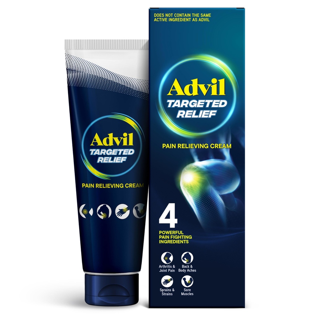 Advil mērķa Reliefing sāpes Reliefing Cream, līdz 8 stundām spēcīgs atvieglojums nelielu artrītu sāpes, locītavu sāpes, muguras sāpes un muskuļu sāpes - 4oz