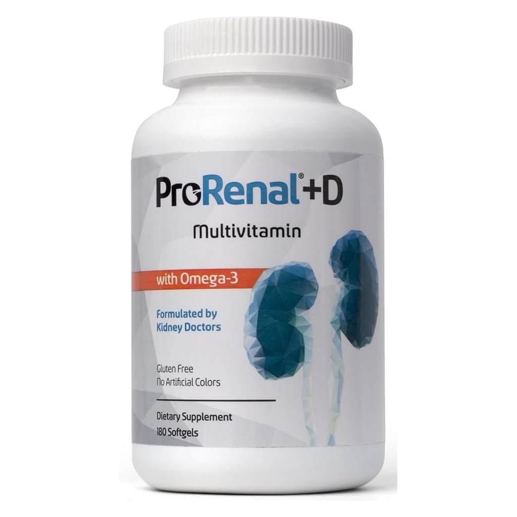 ProRenal+D ar omega 3 zivju eļļas nieru multivitamīnu 90 dienu barošanas