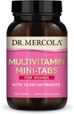 Dr. Mercola Multivitamīnu Mini-Tabs sievietēm, 30 Kalpojumi (300 tabletes), ar 10 Atslēgas Nutrients, Atbalsta Optimāls Sieviešu Veselība, Ne-GMO