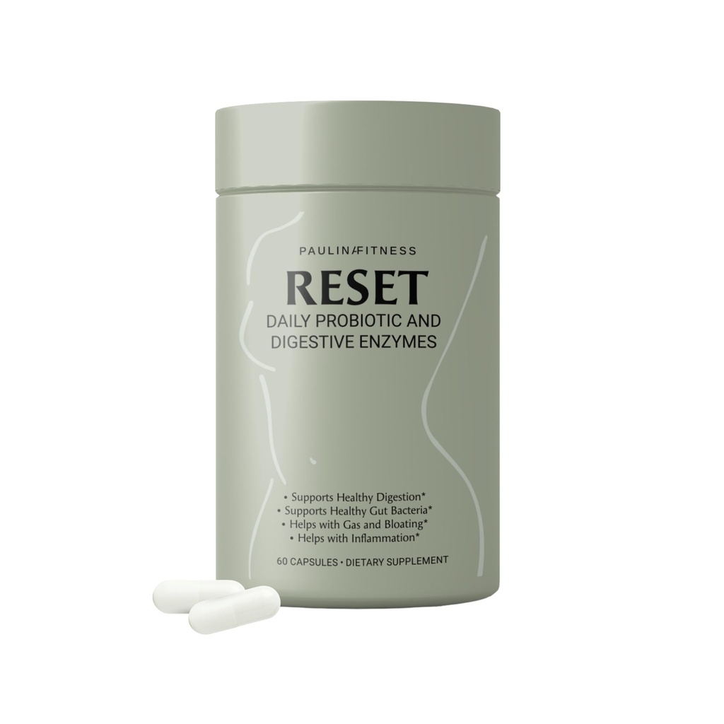 Atstatīt ikdienas probiotikas + prebiotiskie augu gremošanas enzīmi – Uzlabots Gut Reset sievietēm – Bloating Relief, Svara kontrole, Gremošanas, Gut Health – Vegan, Stable – 60 kapsulas (30 dienu piegādes)