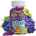 Vital+Boon - Iron ar vitamīnu C & B12 Gumijas (60 Skaits) Vital Sarkano asins šūnu veidošanās 
