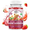 Dzelzs papildinājums Gumijas bērniem - ar kalcija, cinka, bērnu multivitamīnu ar dzelzs Gummies - Imūnsupport, Asins Builder & Enerģijas Atbalsts dzelzs deficītu, anēmija, Vegan - 60 grāfs