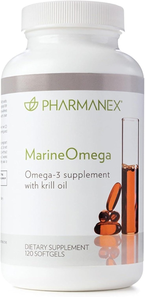 Farmaceits Marine Omega, Omega-3 Taukskābes un krila eļļa Papildinājums, 1200mg DHA & EPA per Serving, 120 Softgels, Atbalsta sirds, smadzenes, kopīgas, & Kopumā veselība