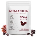 Astaksantīns 12 mg, 120 Softgels, 4 mēnešu piegādes, Premium astaksantīns Antioksidanta piedevas ar antioksidantu aktivitāti, atbalsta aci, imunitāti, locītavu, ādas veselību, iekšējo cirkulāciju
