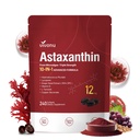 10 in 1 Astaksantīns 12 mg piedevas, 4 mēnešu piegādes, Astaksantīna Antioksidants no svaigiem Haematococcus Pluvialis, Satur likopēnu, vīnogu sēklu, E vitamīnu, un vairāk atbalsta acu, locītavu, ādas veselību