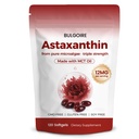 Astaksantīns 12 mg ar MCT eļļu – 120 softgeli, Premium astaksantīna organiskās piedevas, nierēm, acīm un ādai, dabīgais mikroaļģu avots, trīskārša izturība, bez GMO un glutēna (1. iepakojums)