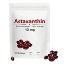 Astaksantīns 12mg, 120 Softgels, Max Stiprums Antioksidants ar kokosriekstu eļļu, dabas formula, augsta absorbcija acu un ādas atbalstam, dabas formula, nav GMO, bez lipekļa