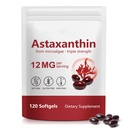 Astaksantīns 12mg, 120 Softgels, 4 Mēnešu Piedāvājums - Premium Astaksantīns Antioksidantu piedevas - atbalsta acu, imūnās, locītavu, ādas veselību un iekšējo cirkulāciju, viegli norīt, ne-GMO