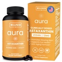WellPath Astaksantīns 12mg Softgets ; Vegan Astaksantīns Papildinājumi no mikroaļģēm ; Antioksidanti ādas hidrācijai, elasticitātei un acu veselībai; Ne-GMO; Ražots ASV, 2 mēnešu piegādes