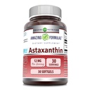 Amazing Formulas Astaksantīna papildinājums - 12 Mg Per Servē - 30 Softgels - Non-GMO --Lutten bezmaksas - Ražots ASV