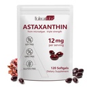 Daiasns Astaksantīns 12 mg, astaksantīns Antioksidanta piedevas atbalsta acu, locītavu, iekšējo cirkulāciju un ādas veselību - ne-GMO,120 Softgels - 4 mēnešu piegādes