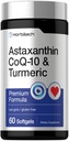 Horbäach Astaksantīns 12mg ; ar CoQ-10 & Turmeric    ; 60 Softgels ; Premium formula, kas nav GMO, bez lipekļa piedevas