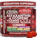 Tīra Nutraceuticals AstaZen Astaksantīns Gumijas 12 mg - ar likopēnu, vitamīni A C D E, L-tirozīns un selēns - antioksidantu atbalsts Gumijas - 60 grāvji