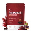 VivoNu Astaksantīns 12 mg piedevas, 240 Softgels, Fresh Haematococcus Pluvialis 10 in 1 Astaksantīns Antioksidantu piedevas, atbalsta acu, ādas, locītavu, smadzeņu, sirds un imūnās sistēmas veselība
