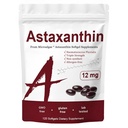 Astaksantīns 12mg, Triple Strength Ādas Vitamīni sievietēm ar antioksidantu aktivitāti,atbalsta Imūnās, ādas, acu un locītavu veselības,veicināt iekšējo cirkulāciju,šokolāta Flavor,120 Servē