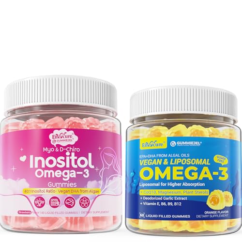 Vegan Omega 3 Gumijas, Inozitols + Omega 3 Gumijas, 2 iepakojumi