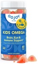 GOJOY Kids Omega 3 DHA Gummies – bez zivju plīsumiem, bez cukura – smadzenes, acu un imūnsupport – augu bāzes omega 3 no Algae – Vegan, tīra DHA toddlers, bērni & bērni laikmets 3+