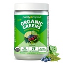 Tīri inspirēti organiskie zaļie pulveri Superfood Smoothie Mix, Unflavored (30 Servings) - Super Greens ar probiotikām, Spirulina un Hlorella priekš Gut & Digestive Health - Vegan