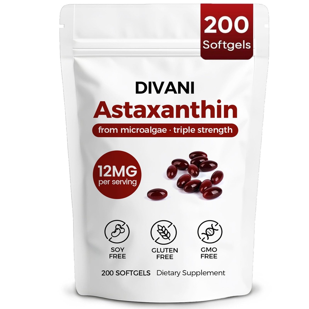 Divani Astaksantīns, dabiskais astaksantīns, ne-ĢMO, bez lipekļa, bez sojas, ikdienas acs, ādas atbalsts (1)