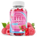 Luteīns un zeaksantīna piedevas, luteīns Gumijas ar Zeaxanthin,Vitamins A, C, E, Melleņu, astaksantīns redzes veselībai un acu celmam, bez cukura/vegāna, aveņu Flavor 60 grāfs