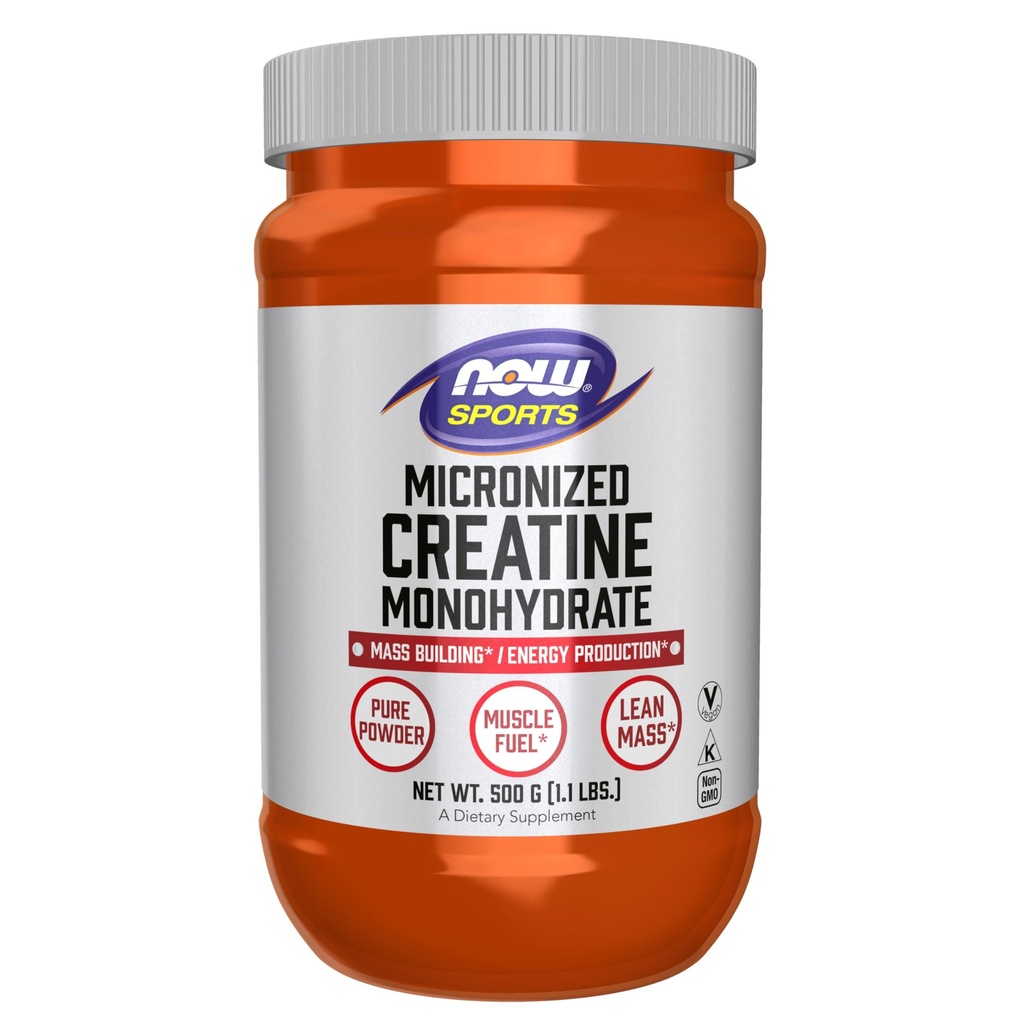 NEW Foods Sports Nutrition, Micronized Creatine Powder 500 g, Mass Building*/Energy Production*, 1,1-Pound