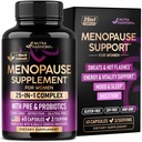 Menopauzes bagātinātāji sievietēm - Dong Quai, Black Cohosh, Pre & Probiotics - Sviedri un karstie zibspuldzes Relief - Gremošanas, miega un garastāvokļa atbalsts - 25- in-1 Perimenopauzes komplekss - Ražots ASV - 60 Kapsulas