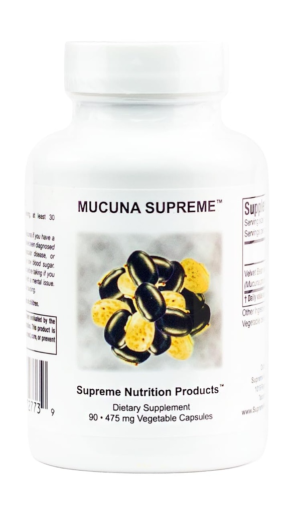 Supreme Nutrition Mucuna Supreme, 90 Pure Cowhage Veģetārās kapsulas