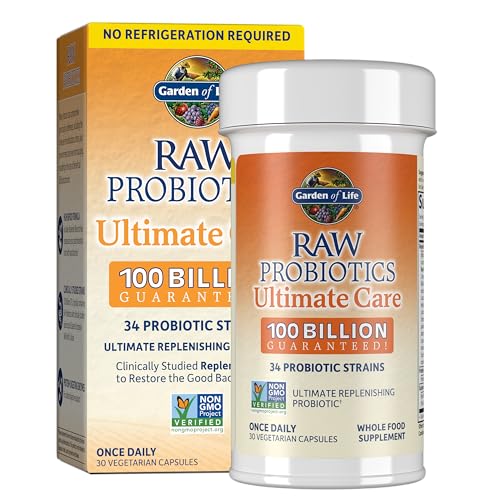 Garden of Life Raw Probiotics for Women and Men Ultimate Care 100 miljardi CFU Shelf Stable & Cinka papildinājumi 30mg augstas potences Raw Cin un vitamīns C Multimineral papildinājums