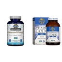 Dzīvības dārzs Dr. Formulēts Advanced Omega zivju eļļa un multivitamīni vīriešiem - Vitamīnu kods Vīriešu jēlā visa pārtika Vitamīnu papildinājums ar probiotikām, Veģetārs, 240 kapsulas
