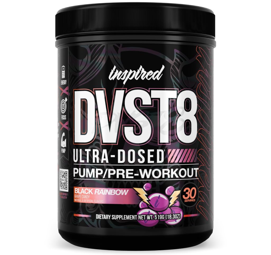 Iedvesmots DVST8 25 Pirms treniņa Pulveris - melns Varavīksne