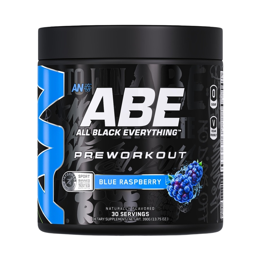 Viss melnais viss pirms treniņa pulveris ; pirms treniņa Enerģijas dzēriens Mix; 350 mg kofeīns ; Beta Alanine & Citrulline; enerģijas papildinājums vīriešiem un sievietēm; Blue Razz; 30 Kalpo