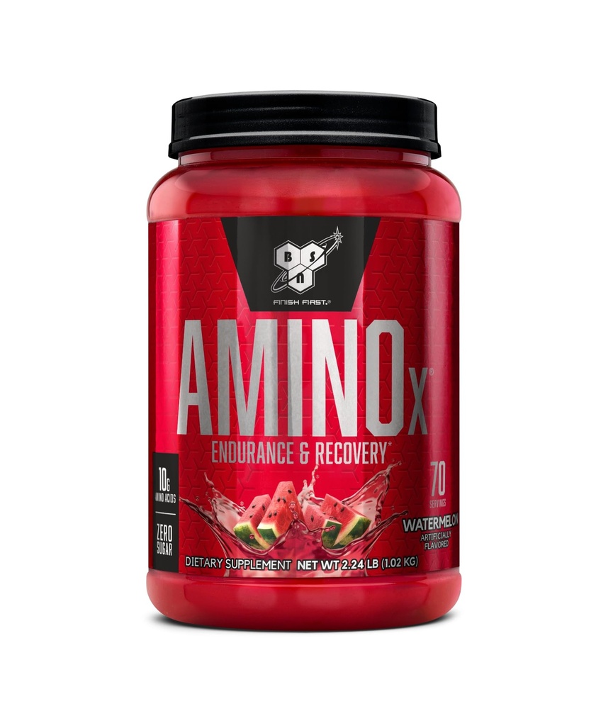 BSN Amino X Muskuļu atgūšanas un izturības pulveris, BCAAs, 10 Grams aminoskābju, Keto Friendly, kofeīns-free, atbalsts izturība, Nulle Cukurs, arbūzs, 70 porcijas, 35.84 dēstu (iepakojums maijs Vary)