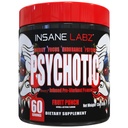 Insane Labz Psychotic, augsts stimulants pirms Workut pulveris, Extreme Lasting Enerģija, Fokuss un izturība ar Beta Alanine, kreatīnmonohidrāts, DMAE, 60 Srvgs, augļu pūderis