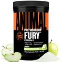 Dzīvnieku Fury Pre Workout Pulveris - Green Apple, 350mg kofeīns, BCAA aminoskābes, 2g Beta Alanine, Citrulline & Tirozīns, enerģija, Focus, stiprums, izturība, Preworkout vīriešiem un sievietēm, 30 Kalpo