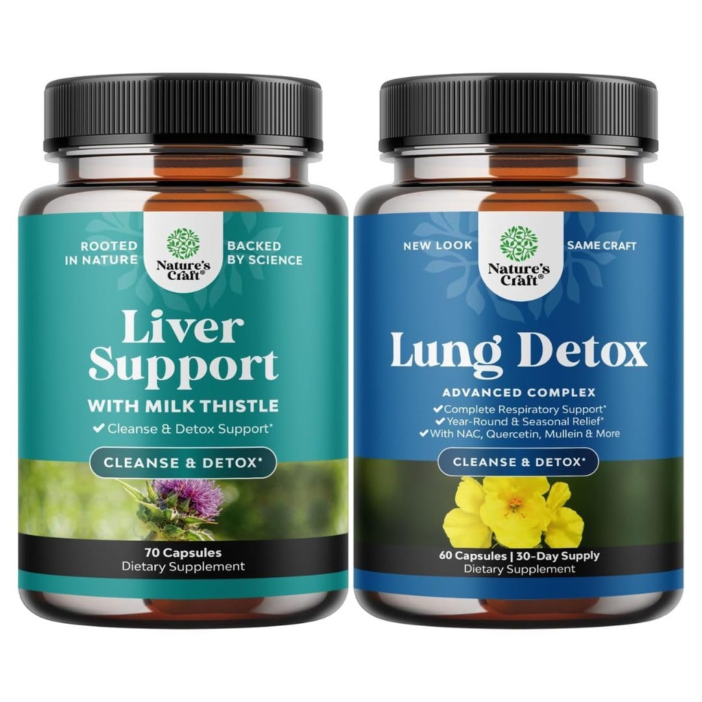 Aknu saišķis Attīra Detox & Remonts - Piena Šistils Papildinājums Gremošanas & Imūnās Veselības Ar Beetroot & Artichoke un Lung Detox Mullein Leaf Kapsulas ar NAC Quercetin & Cordyceps Izvilkumi