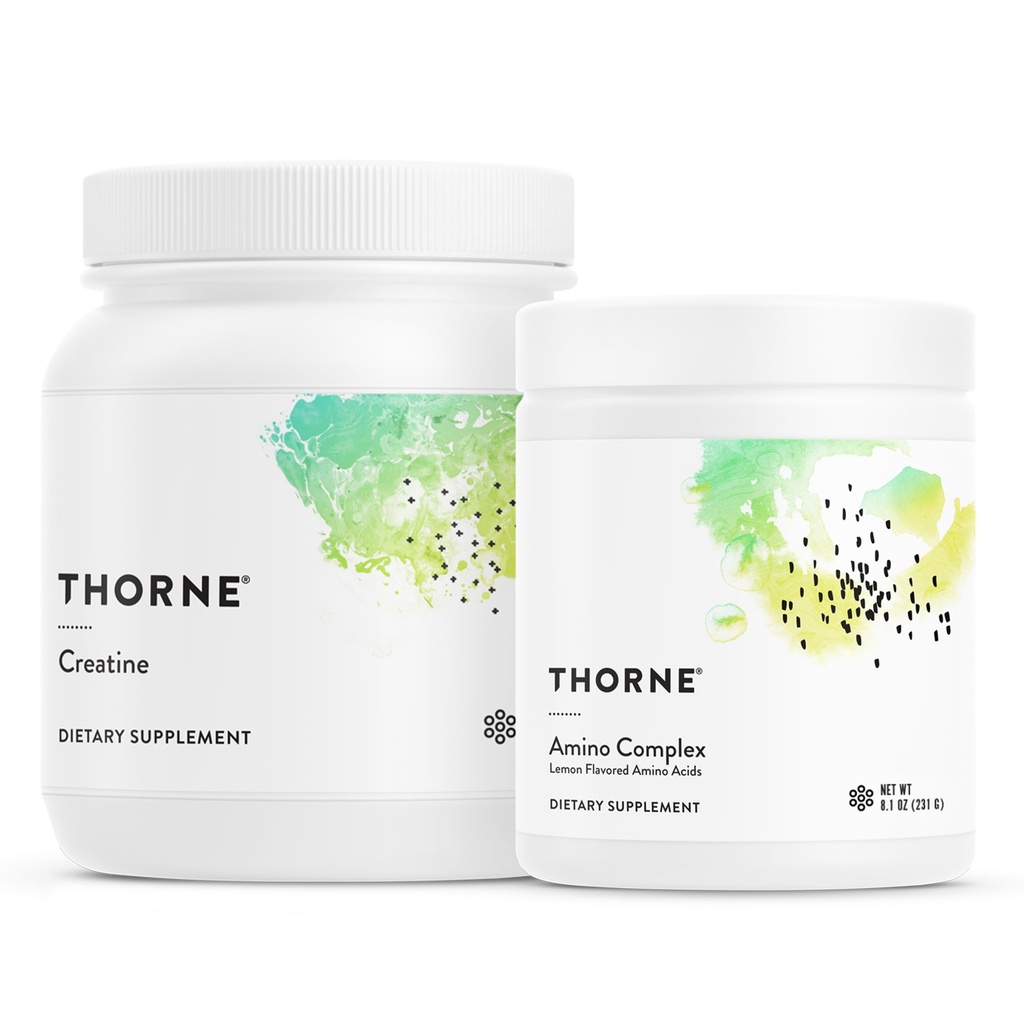 THORNE - Veiktspēja Essentials Bandle: kreatīnu un amino Power Pack - Muskuļu atbalsts, enerģijas Boost, un kognitīvā funkcija - NSF Sertificēts - 30 līdz 90 Servisi