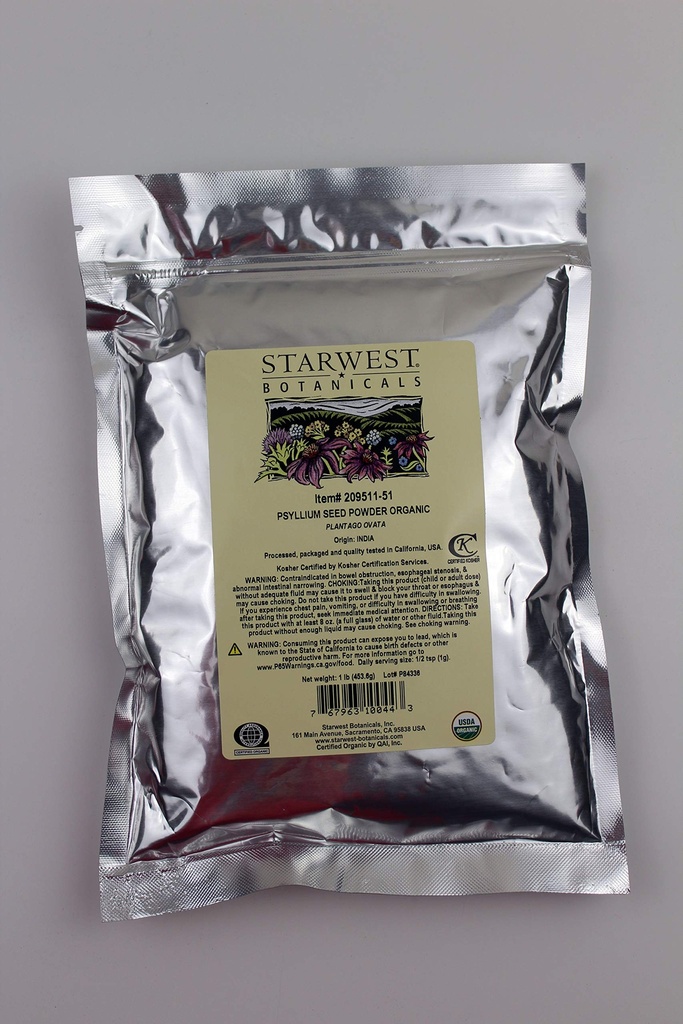 Zvaigznes Botānika Organic Psyllium sēklu pulveris, 1 mārciņa