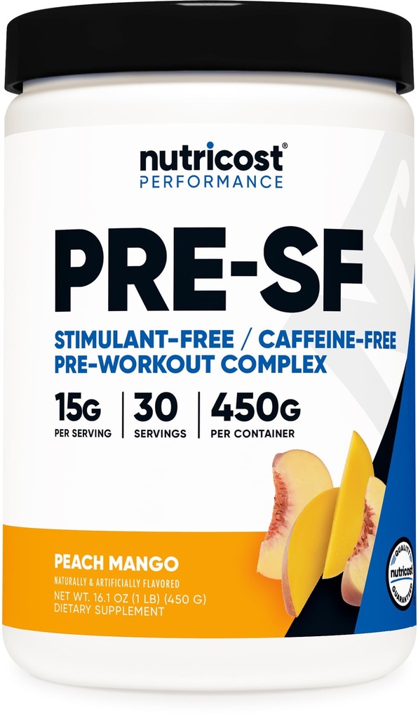 Pirms-darbs, 30 Kalpojumi (Peach Mango) - Bez kofeīna, bez stimula, bez GMO, bez lipekļa
