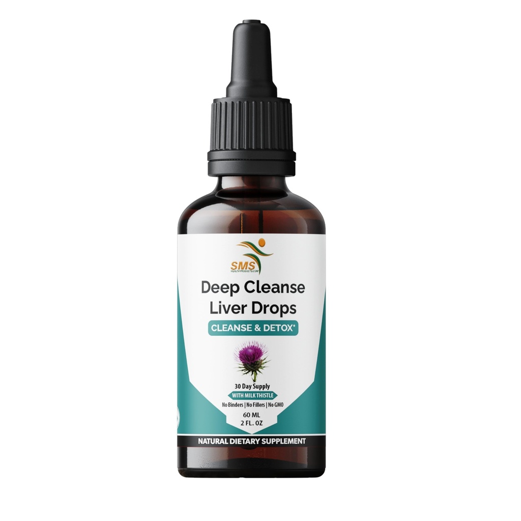 Dziļās aknas attīra šķidruma pilienus ar piena dagli, artišoka ekstraktu, Dandelion Leaf & Turmeric Curcumin for Detox, remonts un immunity - Organic, Non-GMO - 2 fl oz Pudele