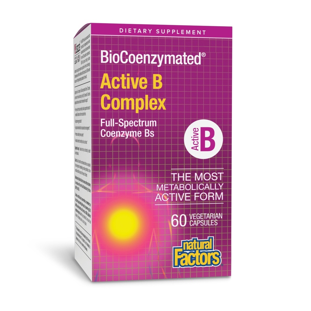 Dabiskie faktori, BioCoenzymated Active B Complex, 60 kapsulas (60 Servē)