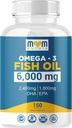 Omega 3 Zivju eļļa ar maksimālo EPA DHA - Atbalsta smadzenes, aknas, sirdi un imunitāti - Ražots ASV - 150 Softgels