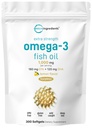 Micro Ingredients Extra Strength Omega 3 Zivju eļļas piedevas 1 000mg uz vienu Servē, 300 Softgels 