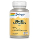 SOLARAY B vitamīna komplekss 100mg - Celulārā enerģija, nervu un sirds veselības atbalsts - Visi 8 B kompleksie vitamīni - vitamīns B12, B1, B2, B3, B6, niacīns, folijskābe un biotīns - Vegan, 100 Servējumi